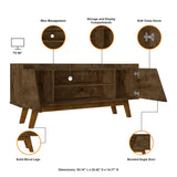 Marcus 53.14 TV Stand in Rustic Brown by Manhattan Comfort at Eve Furniture