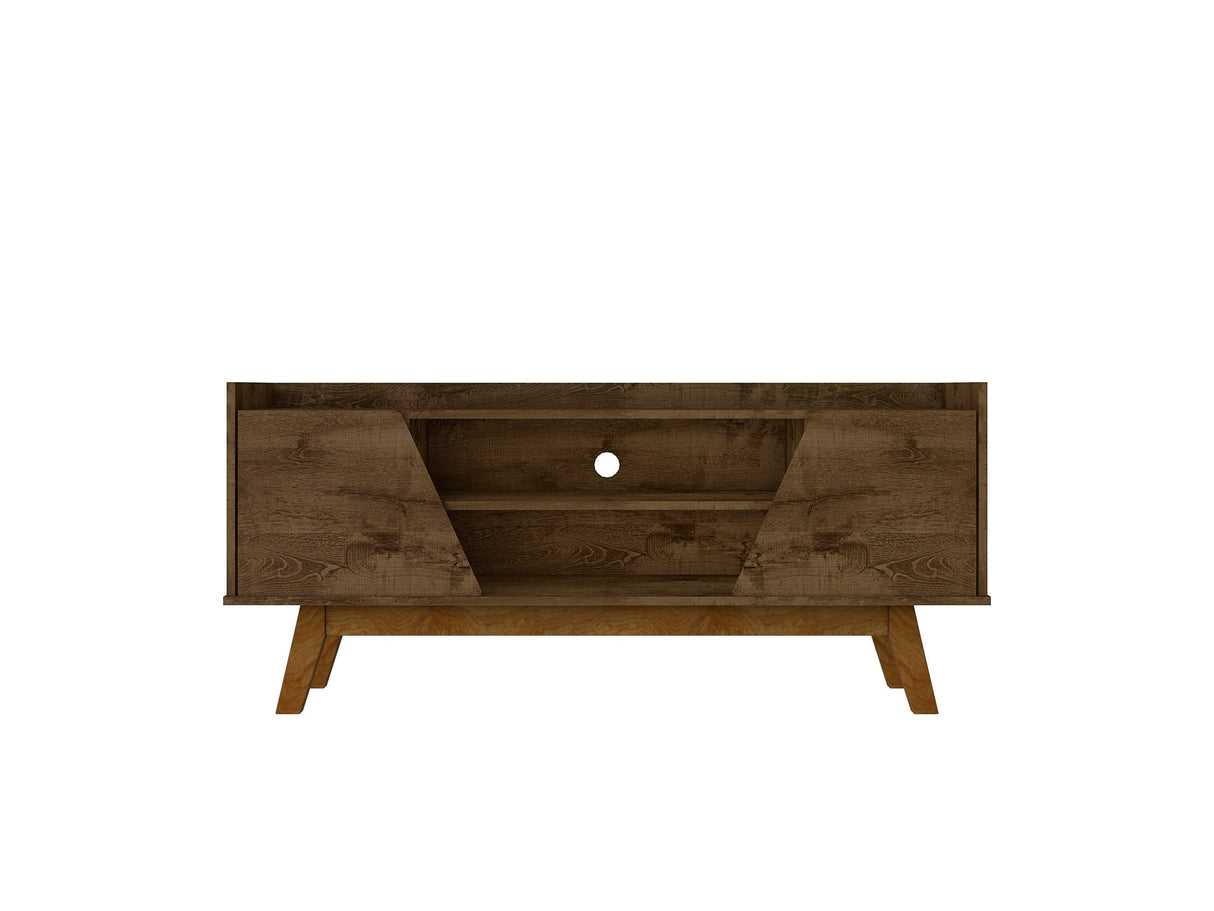 Marcus 53.14 TV Stand in Rustic Brown by Manhattan Comfort at Eve Furniture