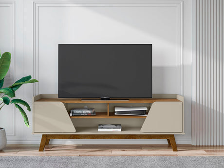 Marcus 62.99 TV Stand in Greige and Nature by Manhattan Comfort at Eve Furniture