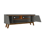 Marcus 62.99 TV Stand in Grey and Nature by Manhattan Comfort at Eve Furniture