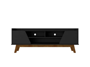 Marcus 62.99 TV Stand in Matte Black by Manhattan Comfort at Eve Furniture
