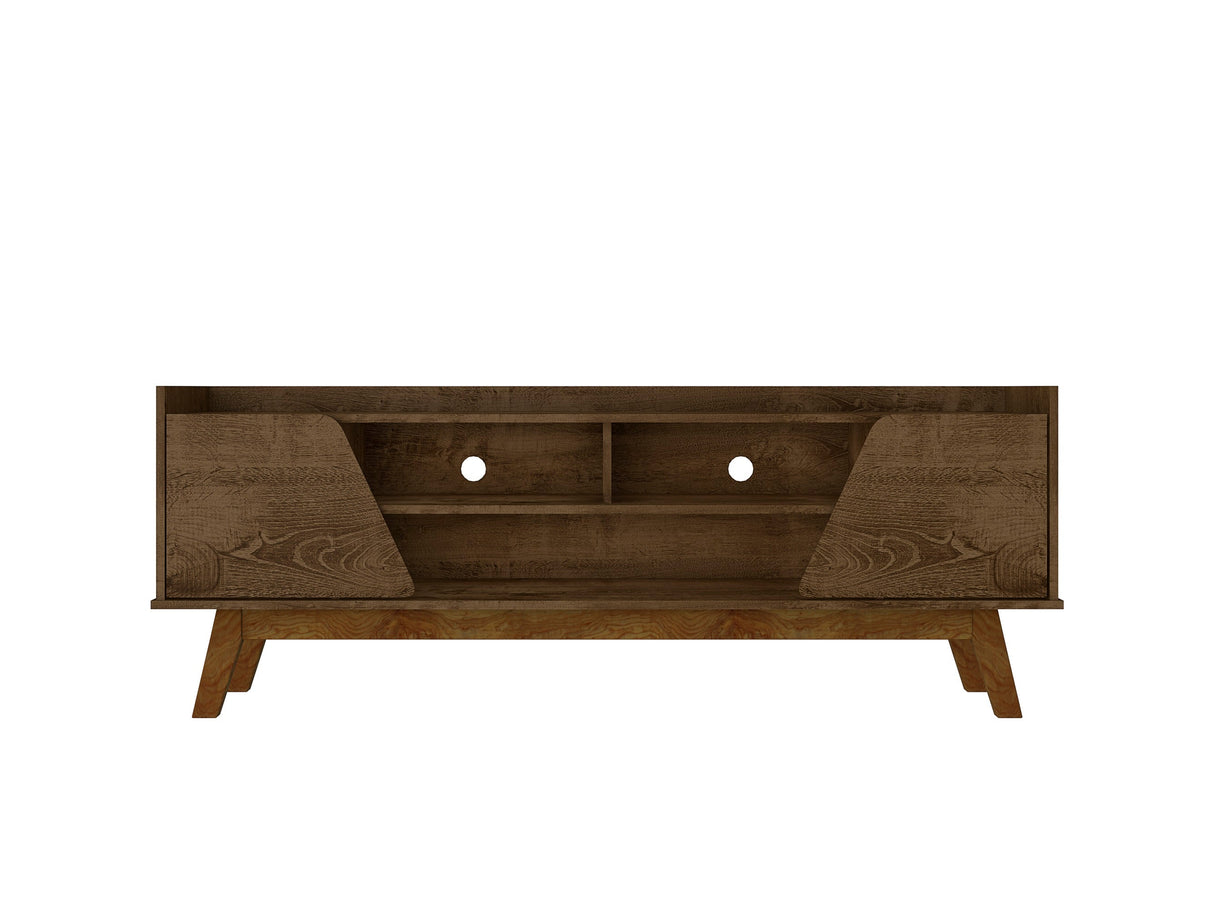 Marcus 62.99 TV Stand in Rustic Brown by Manhattan Comfort at Eve Furniture