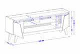 Marcus 62.99 TV Stand in White by Manhattan Comfort at Eve Furniture