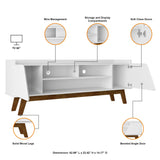 Marcus 62.99 TV Stand in White by Manhattan Comfort at Eve Furniture