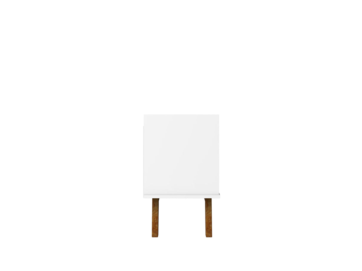 Marcus 62.99 TV Stand in White by Manhattan Comfort at Eve Furniture