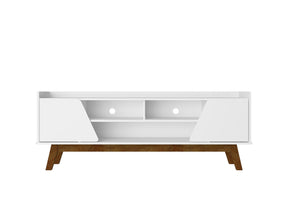 Marcus 62.99 TV Stand in White by Manhattan Comfort at Eve Furniture