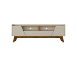 Marcus 70.86 TV Stand in Greige and Nature by Manhattan Comfort at Eve Furniture