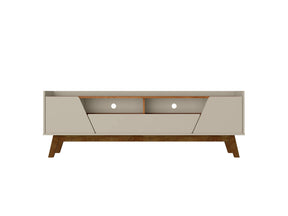 Marcus 70.86 TV Stand in Greige and Nature by Manhattan Comfort at Eve Furniture