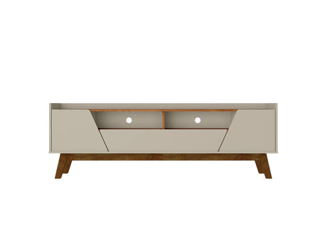 Marcus 70.86 TV Stand in Greige and Nature by Manhattan Comfort at Eve Furniture
