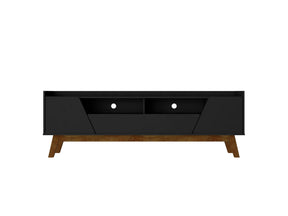 Marcus 70.86 TV Stand in Matte Black by Manhattan Comfort at Eve Furniture