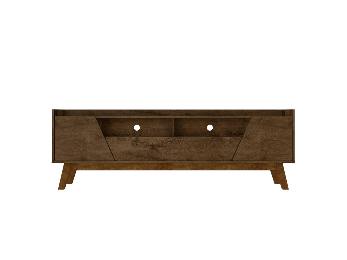 Marcus 70.86 TV Stand in Rustic Brown by Manhattan Comfort at Eve Furniture