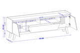 Marcus 70.86 TV Stand in White by Manhattan Comfort at Eve Furniture