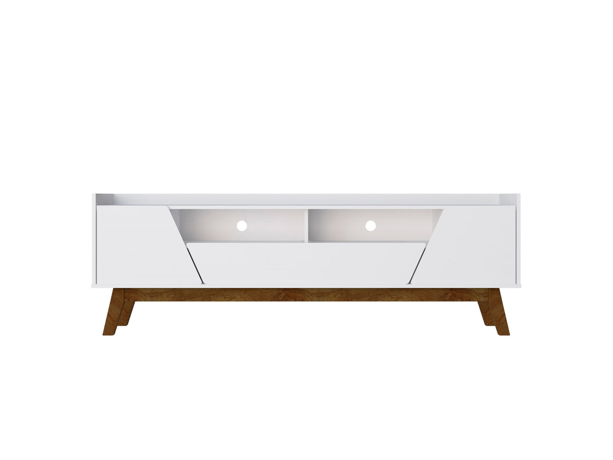 Marcus 70.86 TV Stand in White by Manhattan Comfort at Eve Furniture