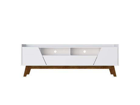 Marcus 70.86 TV Stand in White by Manhattan Comfort at Eve Furniture