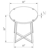 Marcus Gray Round Engineered Wood Side End Table by Coaster at Eve Furniture