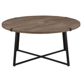Marcus Light Brown 2-Piece Round Coffee and End Table Set by Coaster at Eve Furniture