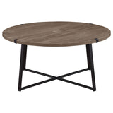 Marcus Round Engineered Wood Coffee Table Grey by Coaster at Eve Furniture