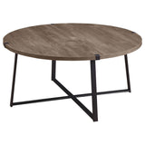 Marcus Round Engineered Wood Coffee Table Grey by Coaster at Eve Furniture