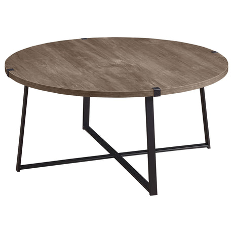 Marcus Round Engineered Wood Coffee Table Grey by Coaster at Eve Furniture