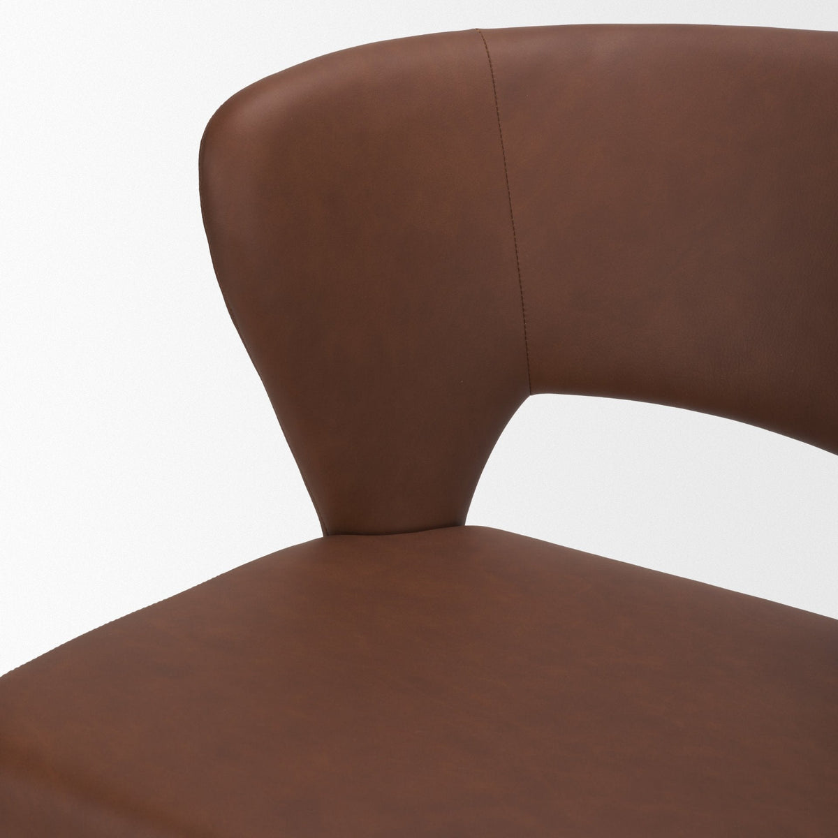 Marek Wingback Dining Arm Chair | Nutmeg Leather w/ Wood, Set of 2 by Mercana at Eve Furniture