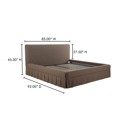 Maren Brown King Bed by MOES at Eve Furniture