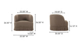 Maren Swivel Chair Brown by Moe's Home at Eve Furniture