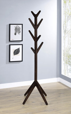 Margaret Cappuccino Solid Wood Coat Rack by Coaster at Eve Furniture