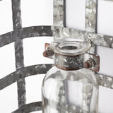 Margaret Wall Mounted Basket w Glass Bottle for Botanicals or Floral by Mercana at Eve Furniture