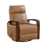 Margerie Camel Swivel Glider Reclining Chair