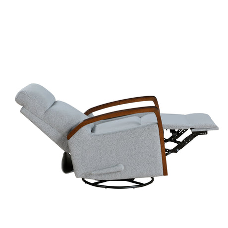 Margerie Gray Swivel Glider Reclining Chair by Homelegance at Eve Furniture