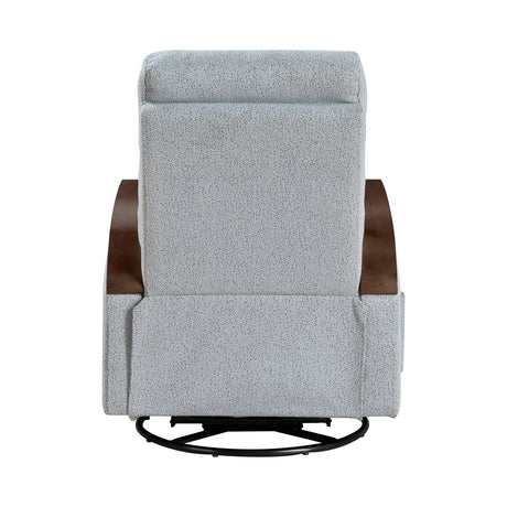 Margerie Gray Swivel Glider Reclining Chair by Homelegance at Eve Furniture