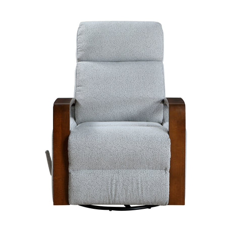 Margerie Gray Swivel Glider Reclining Chair by Homelegance at Eve Furniture