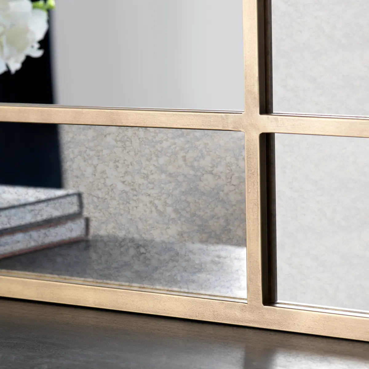 Margo Antique Gold Wall Mirror by Crestview at Eve Furniture