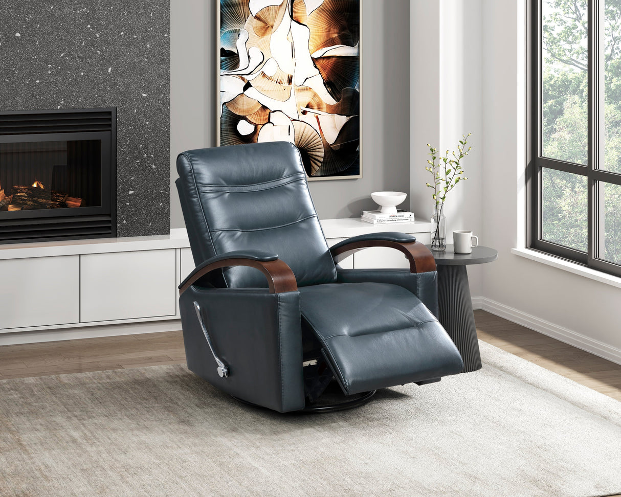 Margot Dark Blue Swivel Glider Reclining Chair