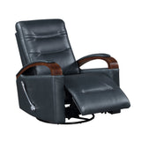 Margot Dark Blue Swivel Glider Reclining Chair