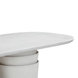 Margot Light Grey Faux Plaster Indoor / Outdoor Concrete 83" Oval Dining Table by TOV Furniture at Eve Furniture