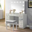 Margret White/Gray Vanity Set by Furniture of America at Eve Furniture