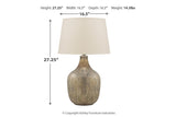 Mari Gray/Gold Finish Table Lamp by Ashley at Eve Furniture