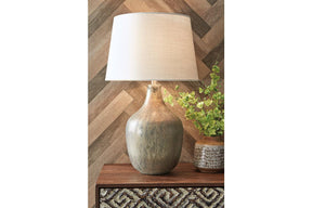 Mari Gray/Gold Finish Table Lamp by Ashley at Eve Furniture