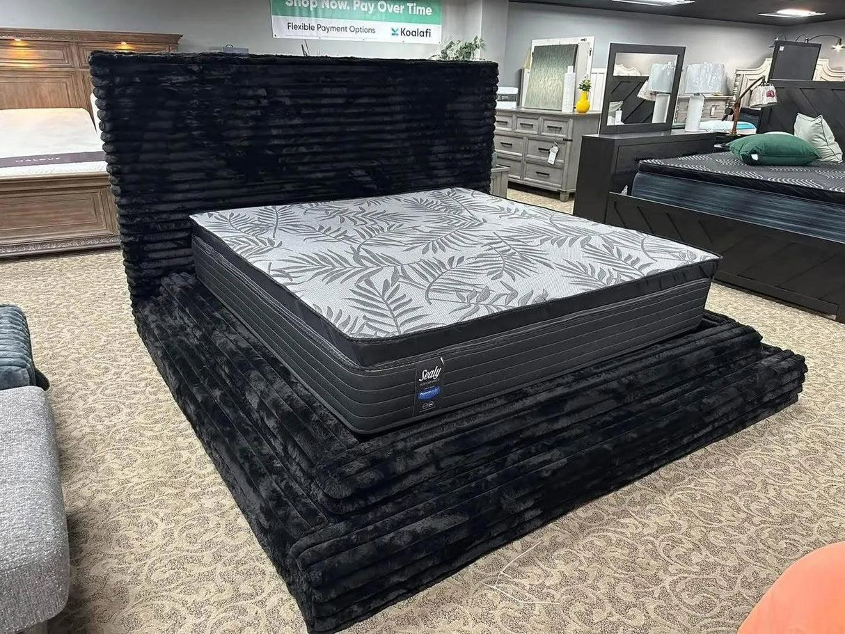 Mariah Black King Platform Bed by Happy Homes at Eve Furniture