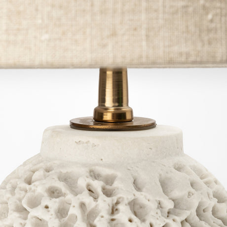 Mariam (26"H) Cream Coral-Inspired Base Table Lamp by Mercana at Eve Furniture