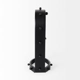 Marian 7.5L x 5.7W x 13.0H Black Studded Table Clock by Mercana at Eve Furniture
