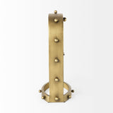 Marian 7.5L x 5.7W x 13.0H Gold Studded Table Clock by Mercana at Eve Furniture
