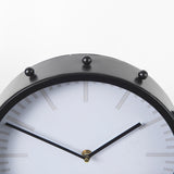 Marian Black Studded Round Table Clock by Mercana at Eve Furniture