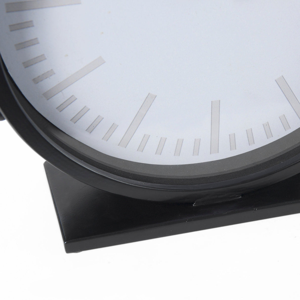 Marian Black Studded Round Table Clock by Mercana at Eve Furniture