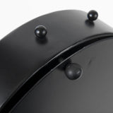 Marian Black Studded Round Table Clock by Mercana at Eve Furniture