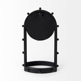 Marian Black Studded Table Clock by Mercana at Eve Furniture