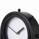 Marian Black Studded Table Clock by Mercana at Eve Furniture