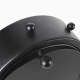 Marian Black Studded Table Clock by Mercana at Eve Furniture