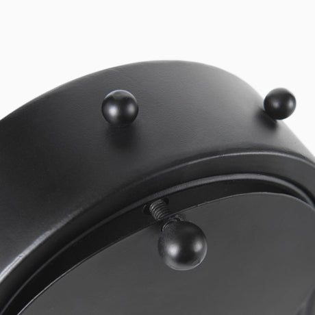 Marian Black Studded Table Clock by Mercana at Eve Furniture